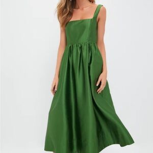Tuckernuck Green Dupioni Esme Dress